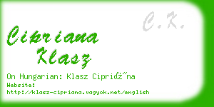 cipriana klasz business card